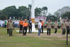 Meriahkan HUT ke 73 TNI, Fachrori Ikut Menari Gemu Famire Dengan Ribuan Peserta