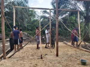 H-14 Program Pra TMMD Desa Ladang Peris Sudah Membangun 34 Unit Rumah Semi Permanen