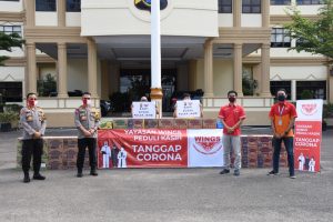 Polda Jambi Terima Bantuan Dari Yayasan Wing Peduli Kasih Untuk Penanggulangan Corona