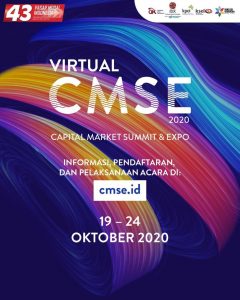 Tingkatkan Literasi dan Inklusi Pasar Modal, CMSE 2020 Digelar Virtual