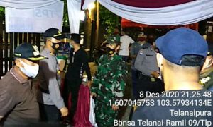 Danramil Telanaipura Hadiri Apel Gabungan Patroli Pengawasan TPS-TPS