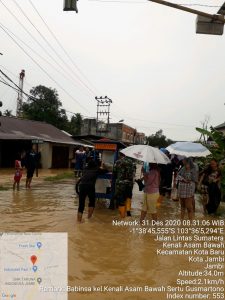 Dandim 0415/Bth Tinjau Akses Jalan Putus 200 M, Akibat Banjir