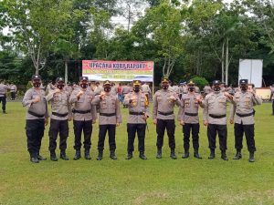 Kapolres Pimpin Upacara Korp Raport 67 Personel Polres Muarojambi