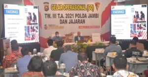 Kapolda Jambi Pimpin Rapat Gelar Ops Triwulan III TA 2021 Polda Jambi dan Jajaran