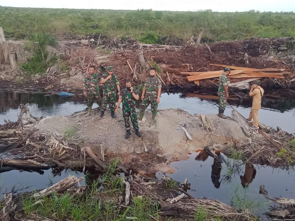 Dandim 0415/Jambi Tinjau Kanal Air yang Jebol di Desa Puding