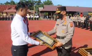 Kapolda Jambi Pimpin Upacara Korps Raport Kenaikan Pangkat Personel Polda Jambi 