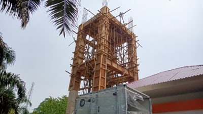 CV Bima Pratama Lalai Kerjakan Bangunan Menara Resevoir Air Bersih Labkesda, Kena Denda