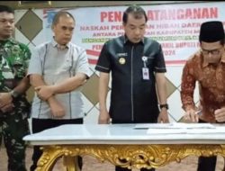 Pj Bupati Merangin Teken NPHD dengan KPU, H Mukti Kembali Tekankan Netralitas ASN