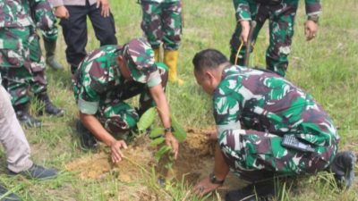 2.500 Pohon Ditanam Serentak, Upaya Kodim 0420/Sarko Lestarikan Alam Cegah Banjir