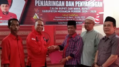 H.Nalim Jemput Formulir Pendaftaran Penjaringan Ke DPC PDI Kabupaten Merangin