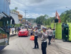 Evakuasi Truk Batu Bara yang Terguling di Tanjakan Bukit Indah Bangko, Ditargetkan Selesai Hari Ini