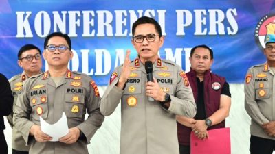 Polda Jambi Gelar Konferensi Pers, DPO Narkotika Berhasil Ditangkap di Tanjab Barat